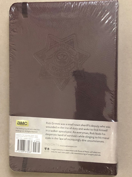 Insights AMC The Walking Dead Rick Hardcover Ruled Journal